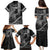 Hawaii King Kamehameha The Great Family Matching Puletasi and Hawaiian Shirt Black Tribal Tattoo