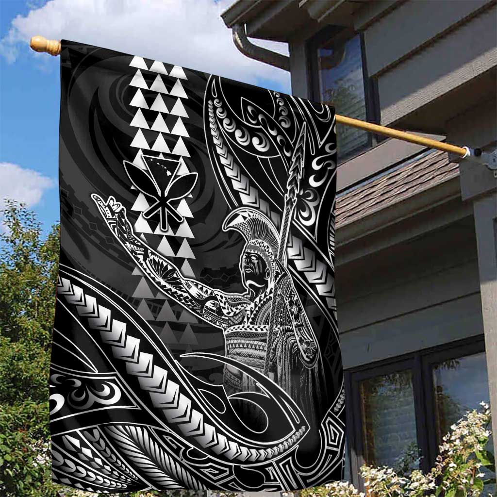 Hawaii King Kamehameha The Great Garden Flag Black Tribal Tattoo