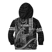 Hawaii King Kamehameha The Great Kid Hoodie Black Tribal Tattoo