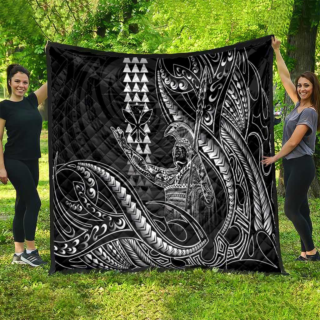 Hawaii King Kamehameha The Great Quilt Black Tribal Tattoo LT05 - Polynesian Pride