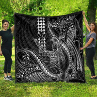 Hawaii King Kamehameha The Great Quilt Black Tribal Tattoo LT05 - Polynesian Pride