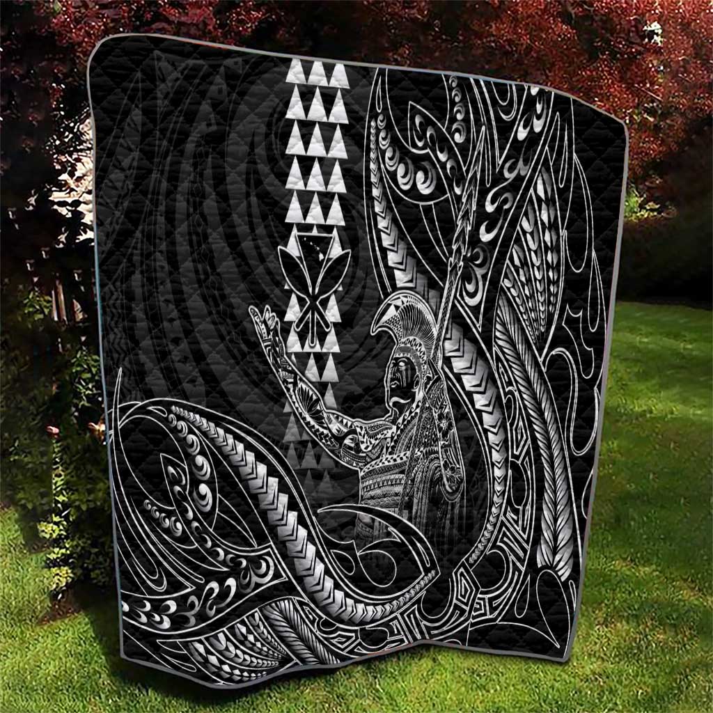 Hawaii King Kamehameha The Great Quilt Black Tribal Tattoo LT05 - Polynesian Pride