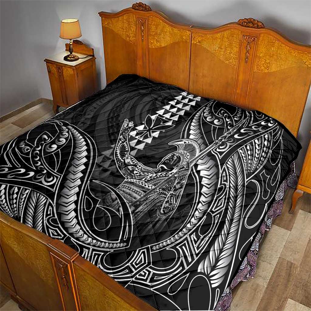 Hawaii King Kamehameha The Great Quilt Black Tribal Tattoo LT05 - Polynesian Pride