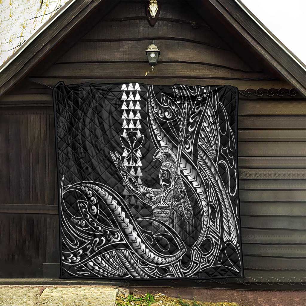 Hawaii King Kamehameha The Great Quilt Black Tribal Tattoo LT05 - Polynesian Pride