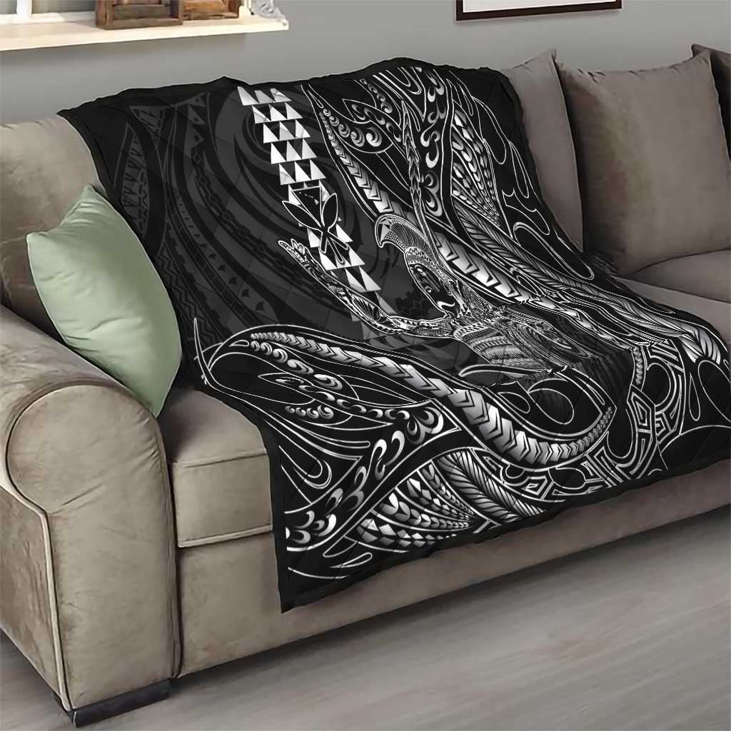 Hawaii King Kamehameha The Great Quilt Black Tribal Tattoo LT05 - Polynesian Pride