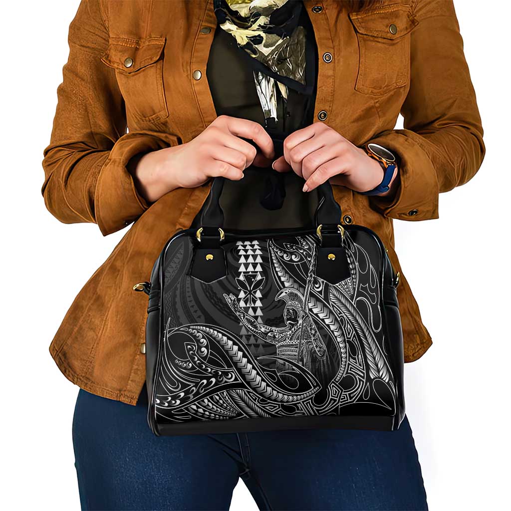 Hawaii King Kamehameha The Great Shoulder Handbag Black Tribal Tattoo LT05 - Polynesian Pride
