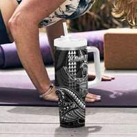 Hawaii King Kamehameha The Great Tumbler With Handle Black Tribal Tattoo
