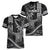 Hawaii King Kamehameha The Great Women V-Neck T-Shirt Black Tribal Tattoo