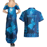 Personalised New Zealand Mother's Day Couples Matching Summer Maxi Dress and Hawaiian Shirt Ko Te Whaea Te Takere O Te Waka