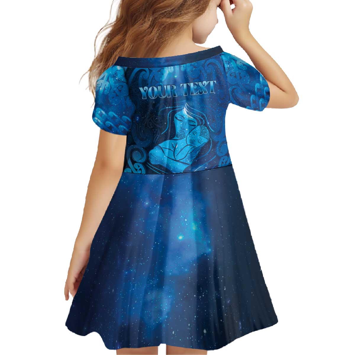 Personalised New Zealand Mother's Day Family Matching Off The Shoulder Long Sleeve Dress and Hawaiian Shirt Ko Te Whaea Te Takere O Te Waka