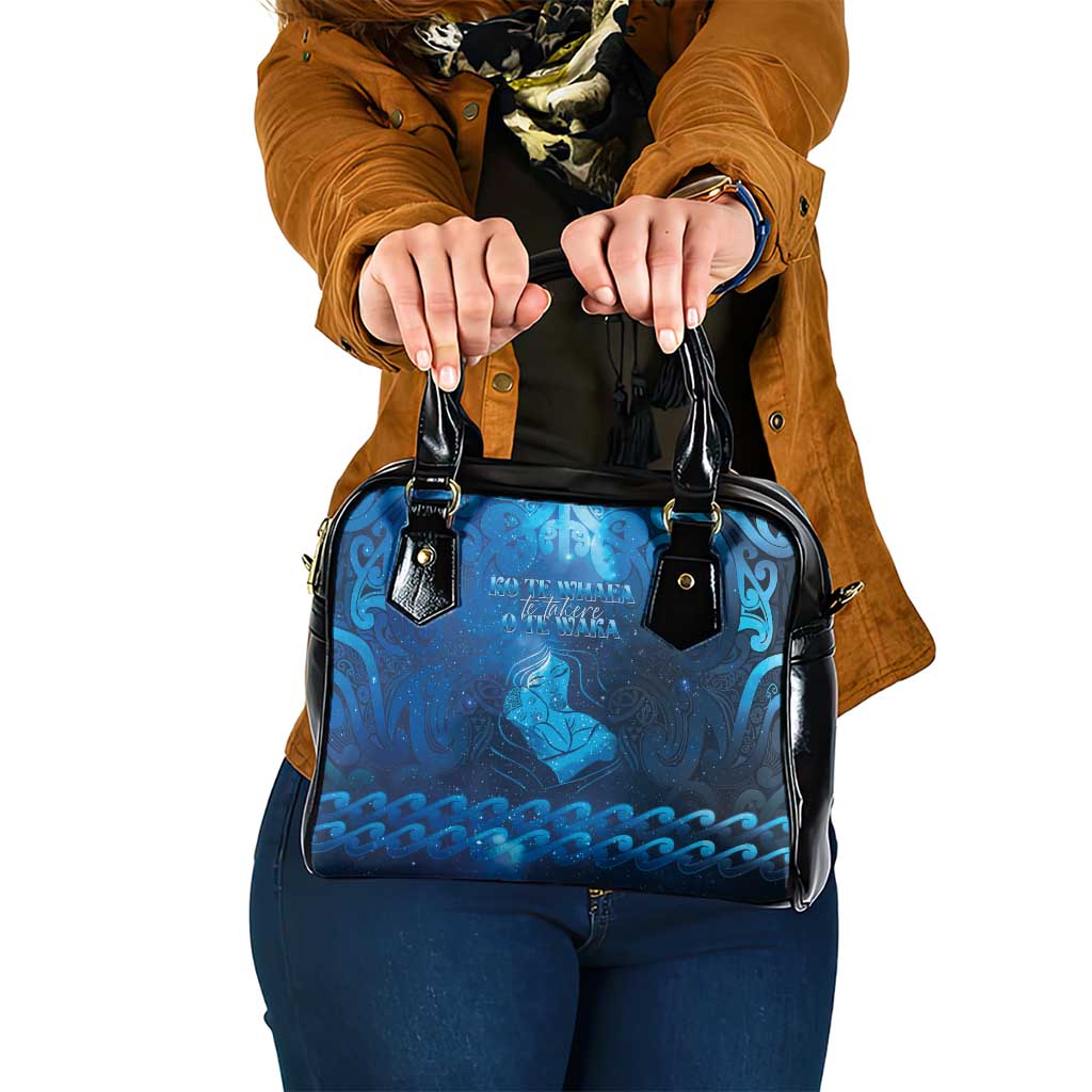 New Zealand Mother's Day Shoulder Handbag Ko Te Whaea Te Takere O Te Waka LT05 One Size Blue - Polynesian Pride