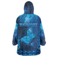 Personalised New Zealand Mother's Day Wearable Blanket Hoodie Ko Te Whaea Te Takere O Te Waka