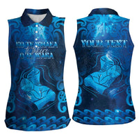 Personalised New Zealand Mother's Day Women Sleeveless Polo Shirt Ko Te Whaea Te Takere O Te Waka