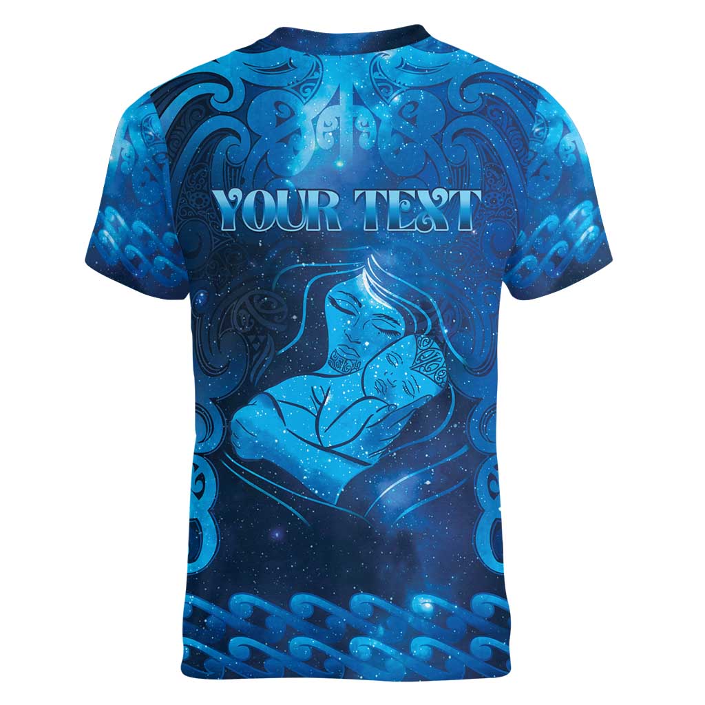 Personalised New Zealand Mother's Day Women V-Neck T-Shirt Ko Te Whaea Te Takere O Te Waka