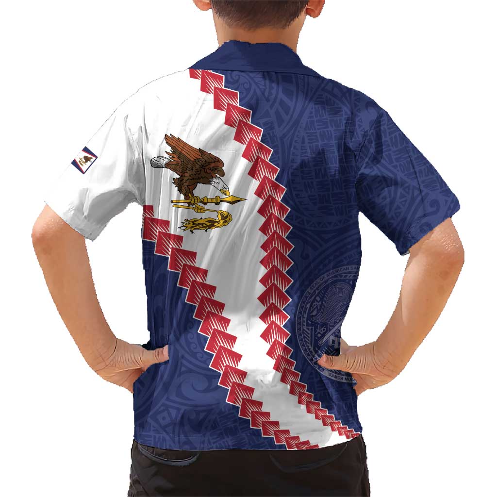 American Samoa Eagle Family Matching Mermaid Dress and Hawaiian Shirt Polynesian Tribal Pattern Curve Style LT05 - Polynesian Pride