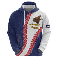 American Samoa Eagle Hoodie Polynesian Tribal Pattern Curve Style