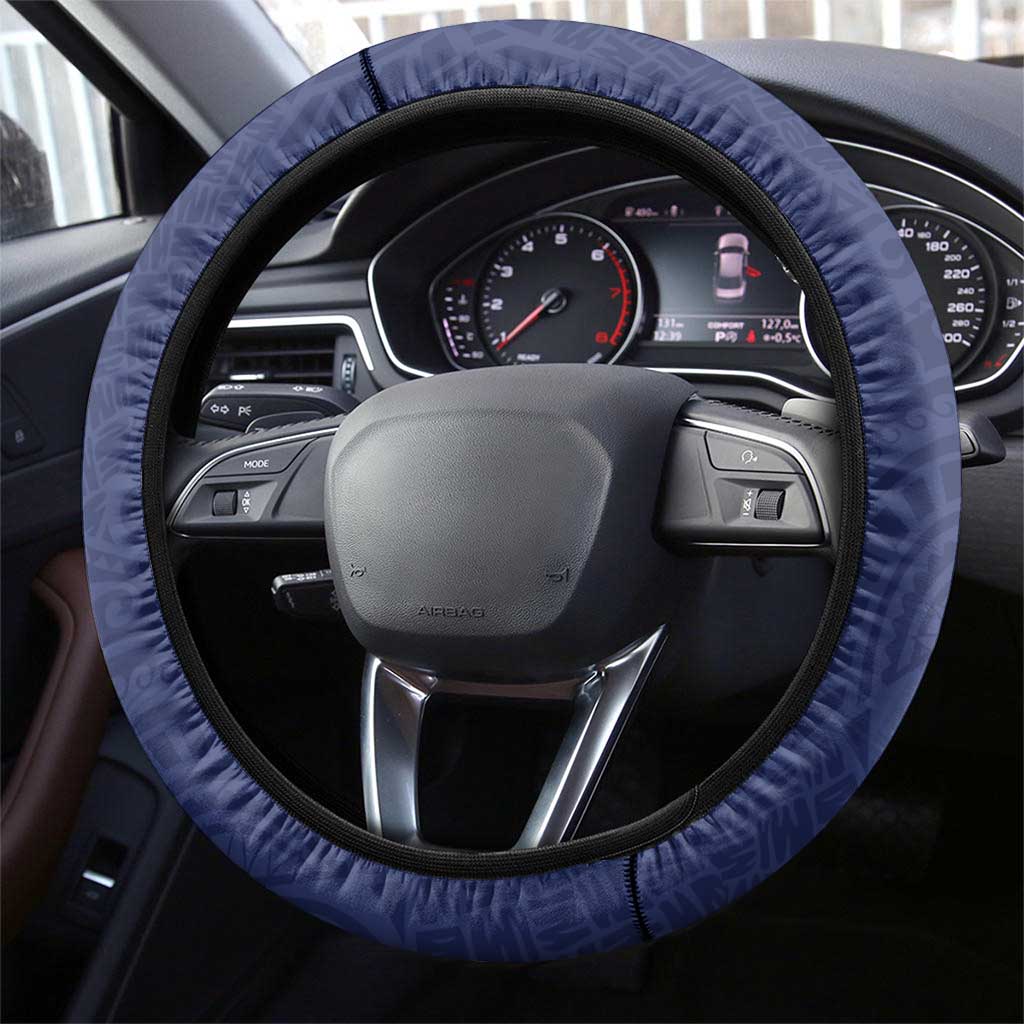 American Samoa Eagle Steering Wheel Cover Polynesian Tribal Pattern Curve Style LT05 - Polynesian Pride