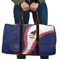 American Samoa Eagle Travel Bag Polynesian Tribal Pattern Curve Style