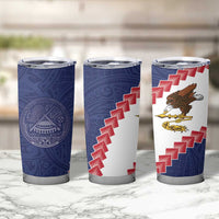 American Samoa Eagle Tumbler Cup Polynesian Tribal Pattern Curve Style LT05 - Polynesian Pride