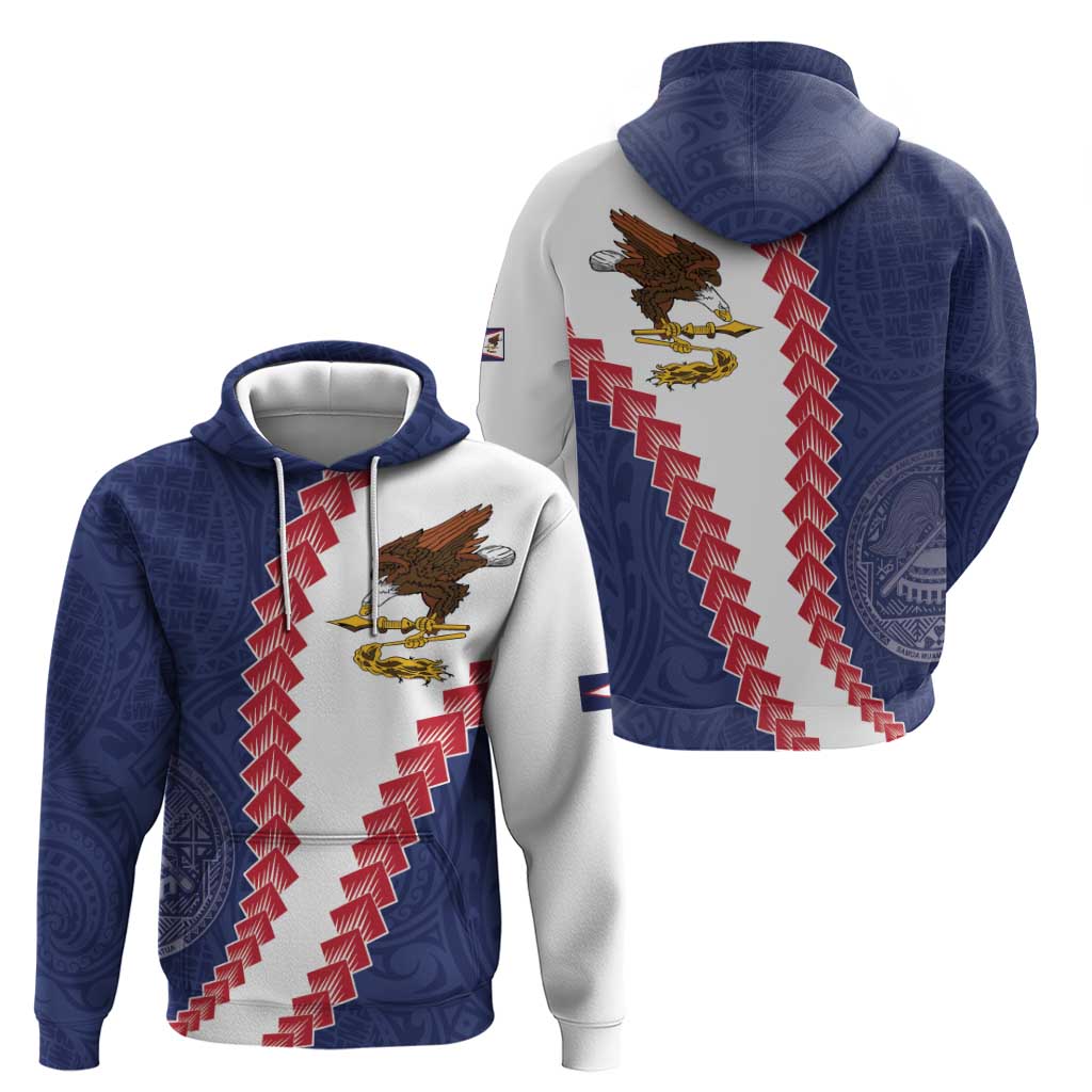 American Samoa Eagle Zip Hoodie Polynesian Tribal Pattern Curve Style LT05 - Polynesian Pride