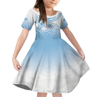 Micronesia Constitution Day Family Matching Long Sleeve Bodycon Dress and Hawaiian Shirt Polynesian Tribal Tattoo Simple Style