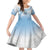 Micronesia Constitution Day Kid Short Sleeve Dress Polynesian Tribal Tattoo Simple Style