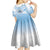 Micronesia Constitution Day Kid Short Sleeve Dress Polynesian Tribal Tattoo Simple Style
