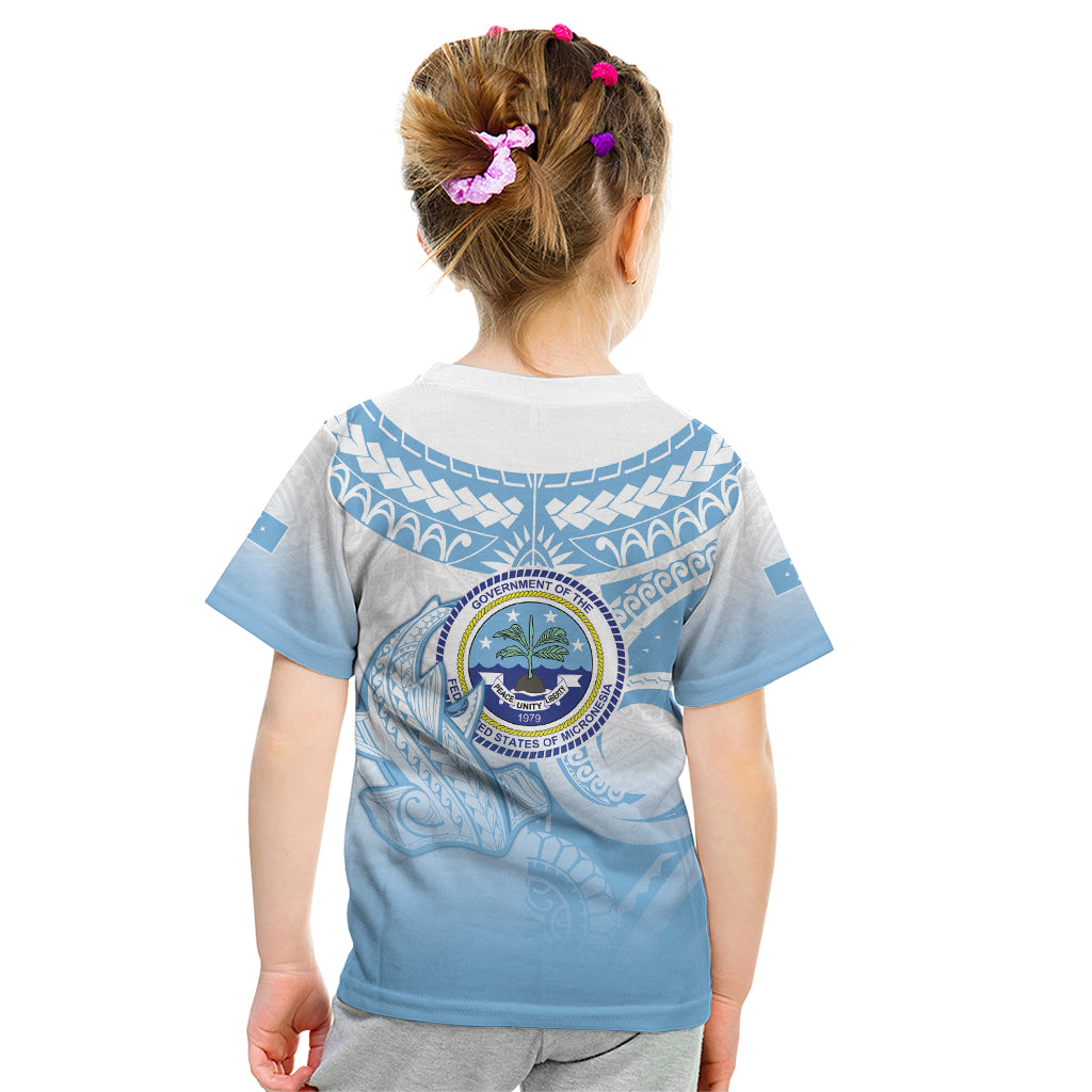 Micronesia Constitution Day Kid T Shirt Polynesian Tribal Tattoo Simple Style