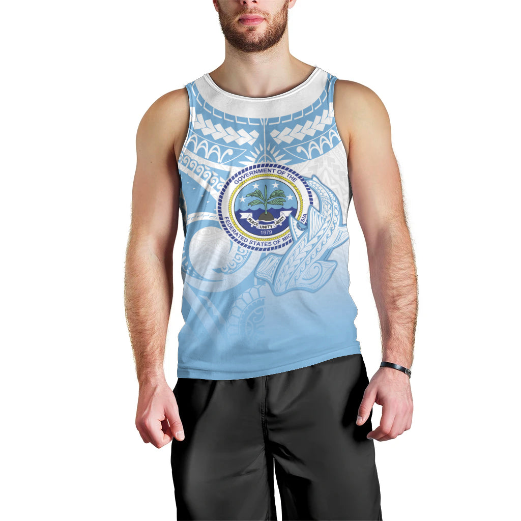 Micronesia Constitution Day Men Tank Top Polynesian Tribal Tattoo Simple Style
