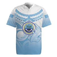 Micronesia Constitution Day Rugby Jersey Polynesian Tribal Tattoo Simple Style