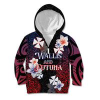 Wallis and Futuna Uvea Kid Hoodie Victory Day With Frangipani