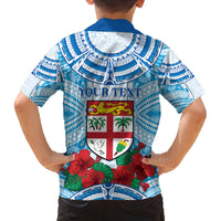 Personalised Fiji Ratu Sir Lala Sukuna Day Family Matching Off Shoulder Maxi Dress and Hawaiian Shirt Hibiscus Tapa Pattern