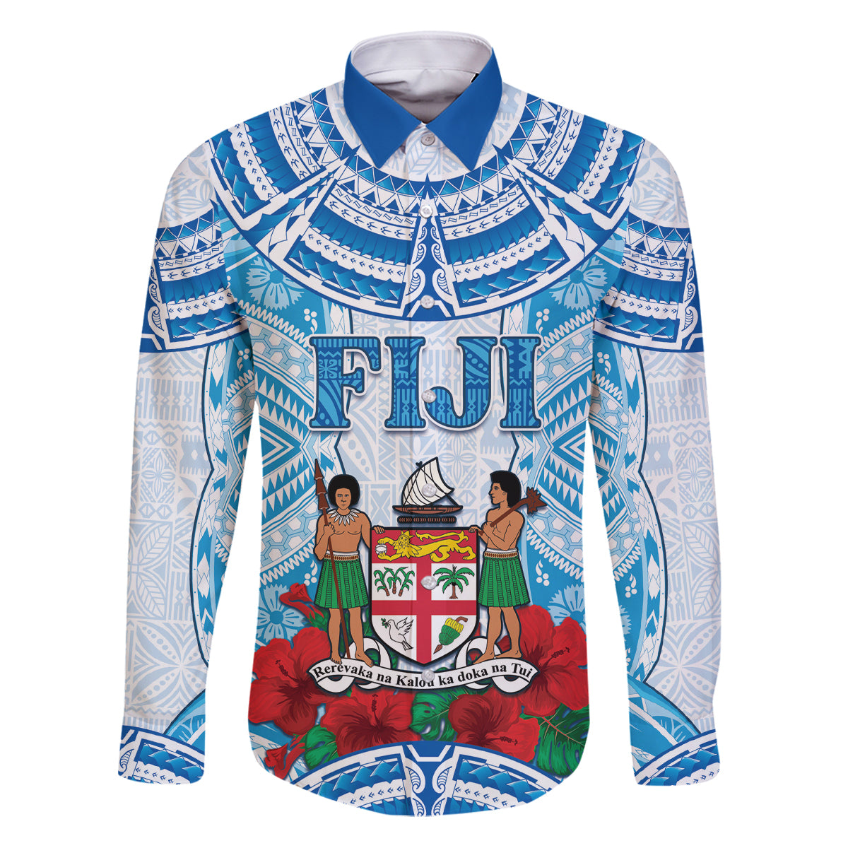 Personalised Fiji Ratu Sir Lala Sukuna Day Family Matching Puletasi and Hawaiian Shirt Hibiscus Tapa Pattern