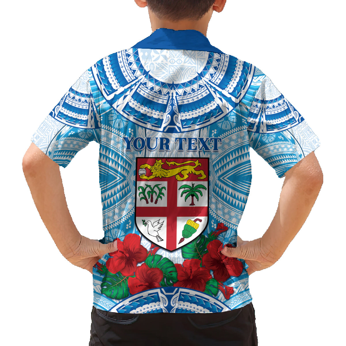 Personalised Fiji Ratu Sir Lala Sukuna Day Family Matching Summer Maxi Dress and Hawaiian Shirt Hibiscus Tapa Pattern