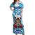 Personalised Fiji Ratu Sir Lala Sukuna Day Off Shoulder Maxi Dress Hibiscus Tapa Pattern