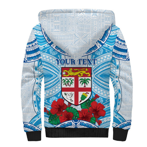 Fiji Sherpa Hoodie Suva Noqu Suva Hibiscus Flowers Fijian Patterns main image 0