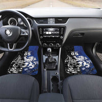New Zealand And Scotland Rugby Car Mats Maori Tiki With Thistle Together