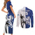 Fiji And Scotland Rugby Custom Couples Matching Short Sleeve Bodycon Dress and Long Sleeve Button Shirt Fijian Palm Tree With Thistle Together