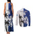 Fiji And Scotland Rugby Custom Couples Matching Tank Maxi Dress and Long Sleeve Button Shirt Fijian Palm Tree With Thistle Together