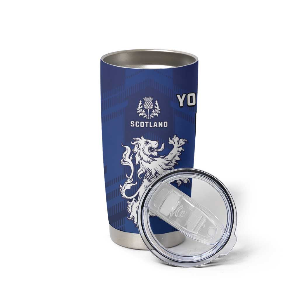 Fiji And Scotland Rugby Custom Tumbler Cup Fijian Palm Tree With Thistle Together LT05 - Polynesian Pride