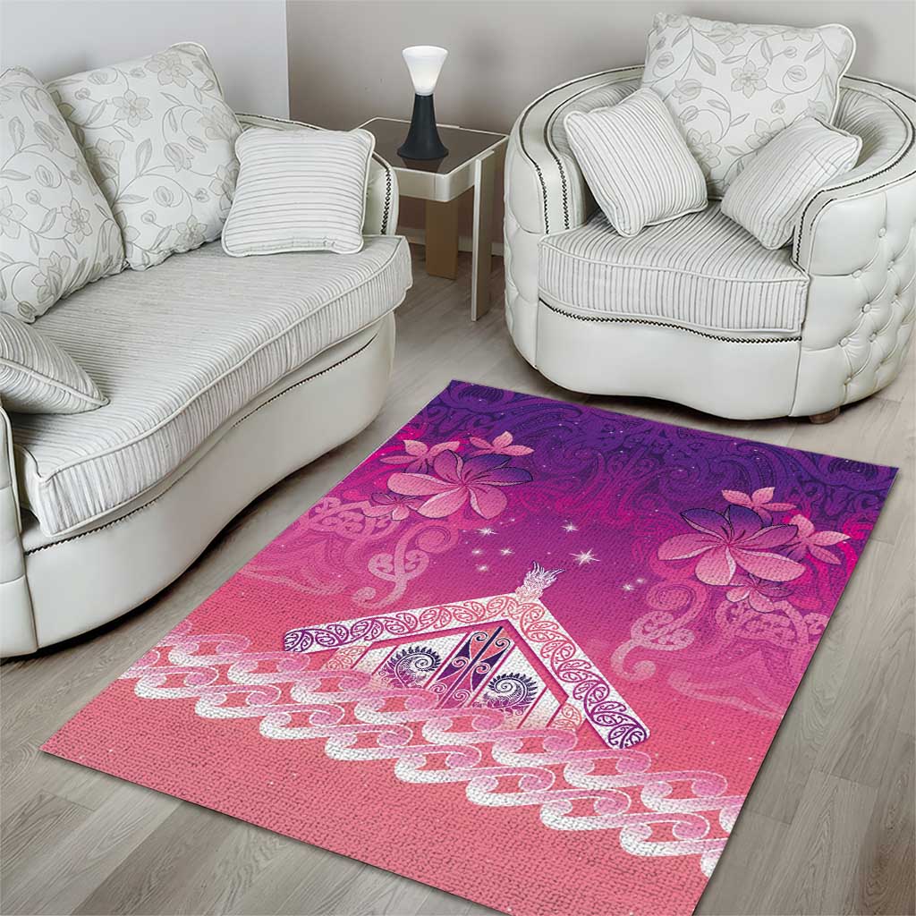 New Zealand Matariki Area Rug Maori Marae Purple Galaxy