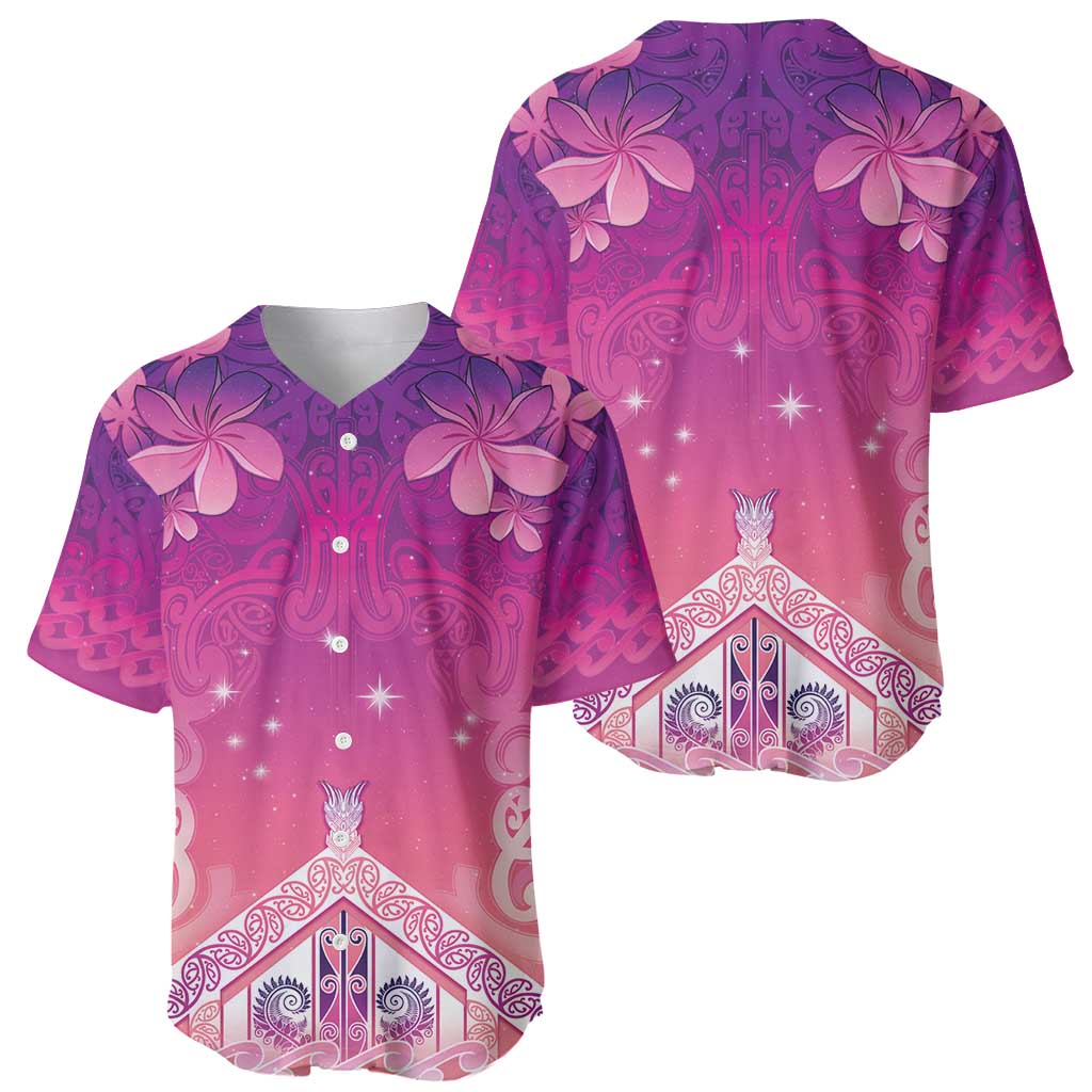New Zealand Matariki Baseball Jersey Maori Marae Purple Galaxy