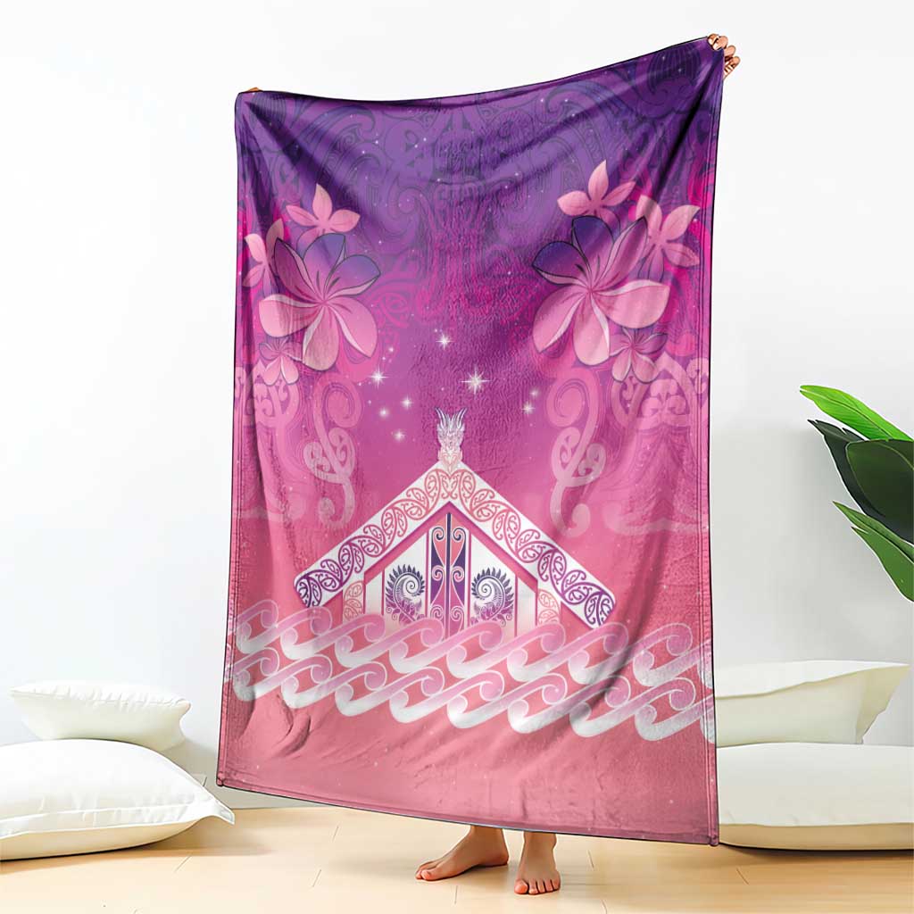 New Zealand Matariki Blanket Maori Marae Purple Galaxy