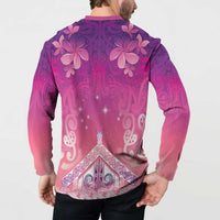 New Zealand Matariki Button Sweatshirt Maori Marae Purple Galaxy LT05 - Polynesian Pride