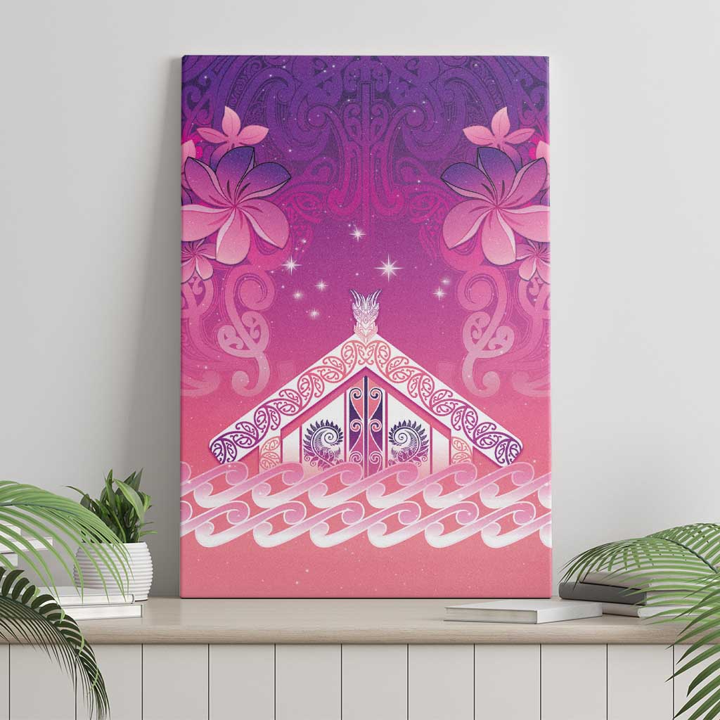 New Zealand Matariki Canvas Wall Art Maori Marae Purple Galaxy