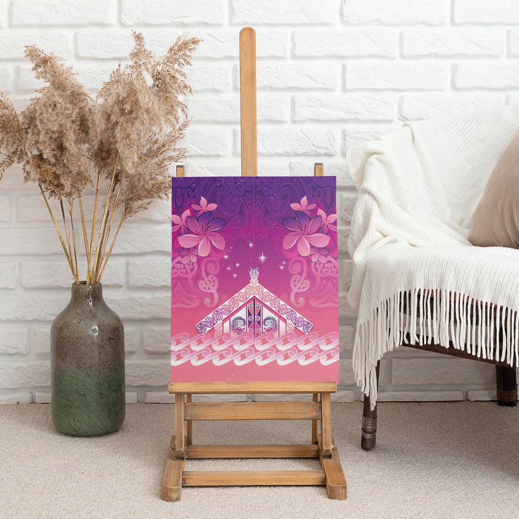 New Zealand Matariki Canvas Wall Art Maori Marae Purple Galaxy