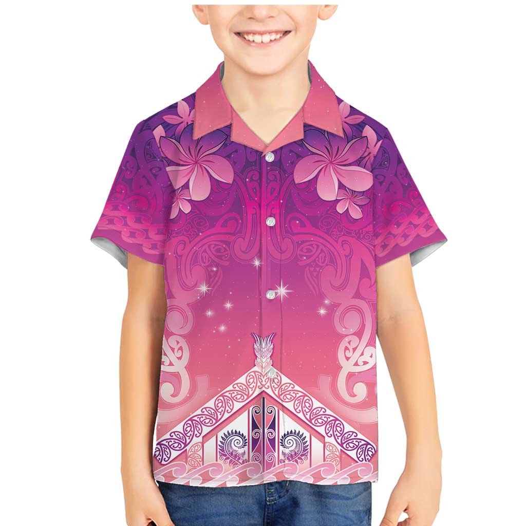 New Zealand Matariki Family Matching Mermaid Dress and Hawaiian Shirt Maori Marae Purple Galaxy