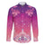 New Zealand Matariki Family Matching Off Shoulder Short Dress and Hawaiian Shirt Maori Marae Purple Galaxy