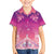 New Zealand Matariki Family Matching Off Shoulder Short Dress and Hawaiian Shirt Maori Marae Purple Galaxy