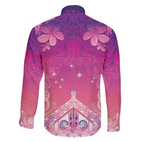 New Zealand Matariki Family Matching Puletasi and Hawaiian Shirt Maori Marae Purple Galaxy